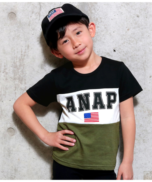 Usaフラッグ切替tシャツ Tシャツ カットソー Anap Tシャツ カットソー トップス Anap Kids アナップキッズ のファッション セール 本物保証
