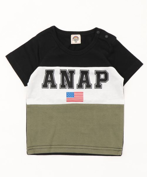Usaフラッグ切替tシャツ Tシャツ カットソー Anap Tシャツ カットソー トップス Anap Kids アナップキッズ のファッション セール 本物保証