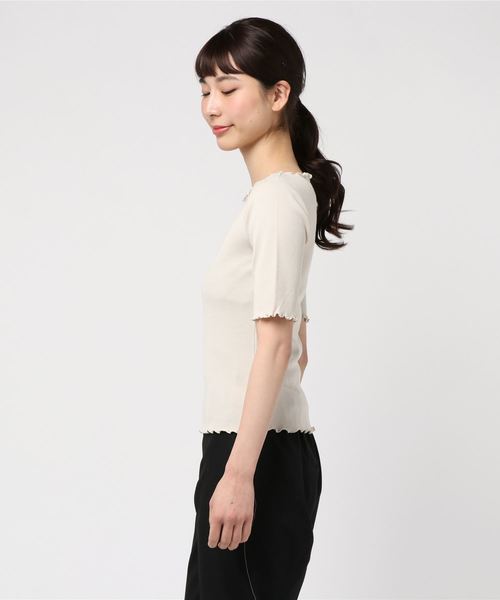 flower(フラワー)の「メロウリブティーズ(Tシャツ/カットソー・レディース・アイボリー/グレー/パープル/ベージュ/ブラウン・FREE)」の6枚目の写真