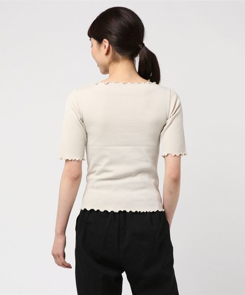 flower(フラワー)の「メロウリブティーズ(Tシャツ/カットソー・レディース・アイボリー/グレー/パープル/ベージュ/ブラウン・FREE)」の7枚目の写真