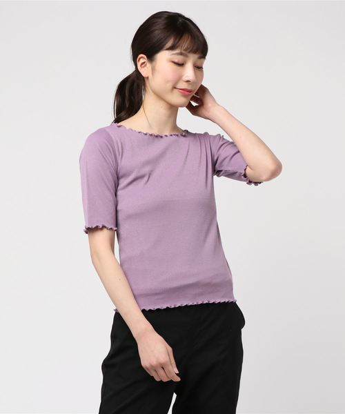 flower(フラワー)の「メロウリブティーズ(Tシャツ/カットソー・レディース・アイボリー/グレー/パープル/ベージュ/ブラウン・FREE)」の10枚目の写真