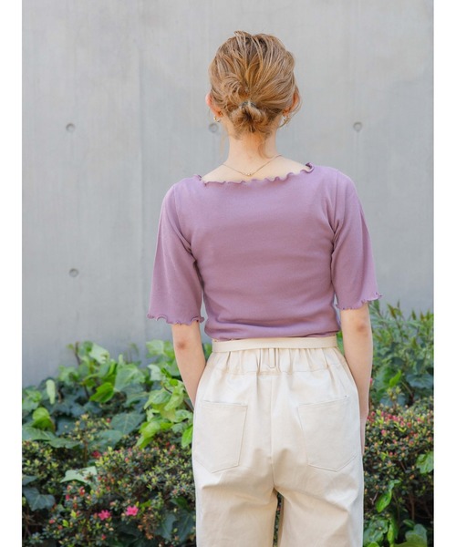 flower(フラワー)の「メロウリブティーズ(Tシャツ/カットソー・レディース・アイボリー/グレー/パープル/ベージュ/ブラウン・FREE)」の15枚目の写真