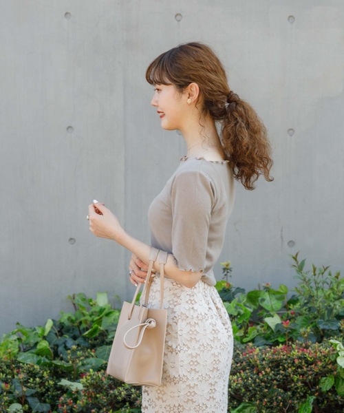 flower(フラワー)の「メロウリブティーズ(Tシャツ/カットソー・レディース・アイボリー/グレー/パープル/ベージュ/ブラウン・FREE)」の12枚目の写真