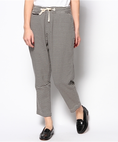 BEAMS BOY（ビームスボーイ）の「○BEAMS BOY / 天竺 ボーダー イージーパンツ（その他パンツ・レディース・ブラック/ネイビー・ONE SIZE）」の2枚目の写真