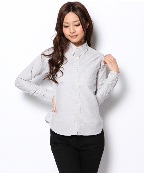 B:MING by BEAMS（ビーミングバイビームス）の「ビーミング by ビームス / ボタンダウンOXシャツ（シャツ/ブラウス・レディース・ホワイト/グレー/サックスブルー・LARGE/MEDIUM/SMALL）」の2枚目の写真