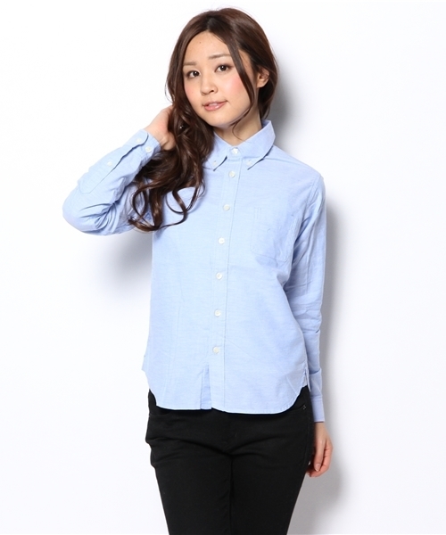 B:MING by BEAMS（ビーミングバイビームス）の「ビーミング by ビームス / ボタンダウンOXシャツ（シャツ/ブラウス・レディース・ホワイト/グレー/サックスブルー・LARGE/MEDIUM/SMALL）」の3枚目の写真