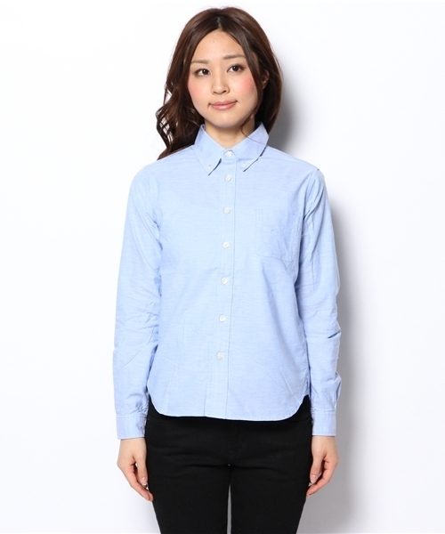 B:MING by BEAMS（ビーミングバイビームス）の「ビーミング by ビームス / ボタンダウンOXシャツ（シャツ/ブラウス・レディース・ホワイト/グレー/サックスブルー・LARGE/MEDIUM/SMALL）」の4枚目の写真