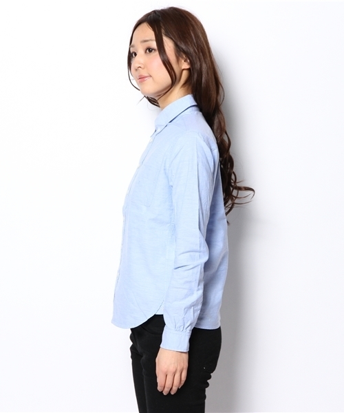 B:MING by BEAMS（ビーミングバイビームス）の「ビーミング by ビームス / ボタンダウンOXシャツ（シャツ/ブラウス・レディース・ホワイト/グレー/サックスブルー・LARGE/MEDIUM/SMALL）」の5枚目の写真