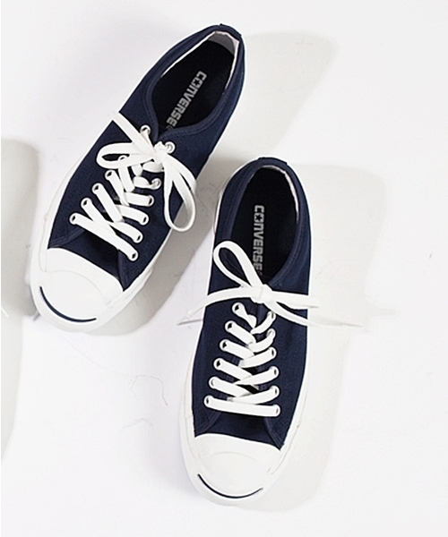 CONVERSE（コンバース）の「CONVERSE: 【JACK PURCELL】■（スニーカー・メンズ・ホワイト/ブラック/ネイビー・LARGE/8/7.5/9/8.5）」の3枚目の写真