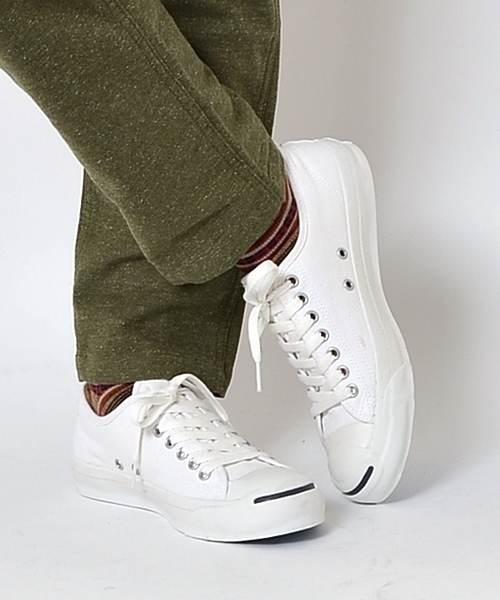 CONVERSE（コンバース）の「CONVERSE: 【JACK PURCELL】■（スニーカー・メンズ・ホワイト/ブラック/ネイビー・LARGE/8/7.5/9/8.5）」の2枚目の写真