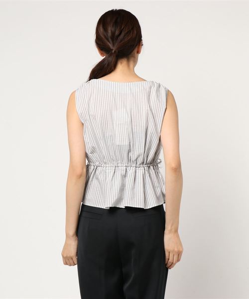 NATURAL BEAUTY BASIC（ナチュラルビューティーベーシック）の「ストライプカシュクールブラウス（シャツ/ブラウス・レディース・ブラウン系その他/オレンジ系その他・MEDIUM/SMALL）」の3枚目の写真