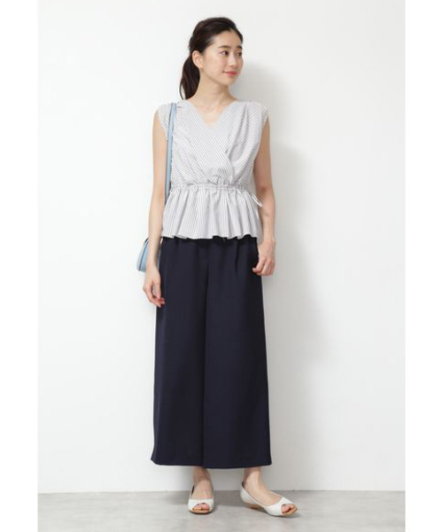 NATURAL BEAUTY BASIC（ナチュラルビューティーベーシック）の「ストライプカシュクールブラウス（シャツ/ブラウス・レディース・ブラウン系その他/オレンジ系その他・MEDIUM/SMALL）」の14枚目の写真