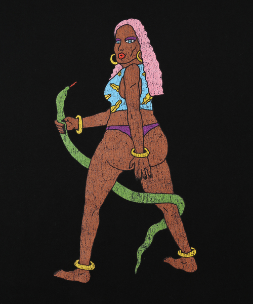 PUNYUS（プニュズ）の「ネオアマゾネスTシャツ（Tシャツ/カットソー・レディース・ホワイト/ブラック・3/4）」の11枚目の写真