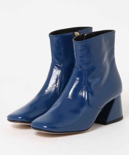 セール Coming Attractions カミング アトラクション スクエアトゥ チャンキーヒール サイドジップアンクルブーツ シューズ ブーツ Helena Patent ブーツ Coming Attractions カミングアトラクションズ のファッション