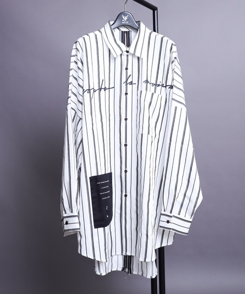 AFYF（エーエフワイエフ）の「【ビッグシルエット】BACKZIP SHIRT/ビッグシルエット バックジップシャツ（シャツ/ブラウス・メンズ・サックスブルー/ブラック/ホワイト/ホワイト系その他/ダークグリーン/ワインレッド/ブラック系その他/グレー系その他2/グレー系その他/オフホワイト/ブルー系その他2/ブルー系その他/ライトベージュ/レッド系その他2/ブラック系その他2/グリーン系その他/レッド系その他/ホワイト系その他2/ブラック系その他3・FREE）」の4枚目の写真