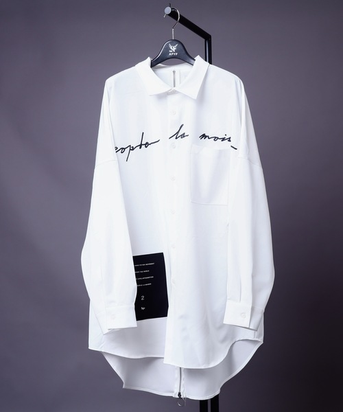 AFYF（エーエフワイエフ）の「【ビッグシルエット】BACKZIP SHIRT/ビッグシルエット バックジップシャツ（シャツ/ブラウス・メンズ・サックスブルー/ブラック/ホワイト/ホワイト系その他/ダークグリーン/ワインレッド/ブラック系その他/グレー系その他2/グレー系その他/オフホワイト/ブルー系その他2/ブルー系その他/ライトベージュ/レッド系その他2/ブラック系その他2/グリーン系その他/レッド系その他/ホワイト系その他2/ブラック系その他3・FREE）」の3枚目の写真