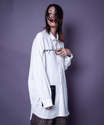 【ビッグシルエット】BACKZIP SHIRT/ビッグシルエット バックジップシャツ