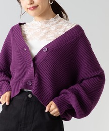 WEGO | WEGO/【WEB限定】ショートリブボリューム袖カーディガン(カーディガン/ボレロ)