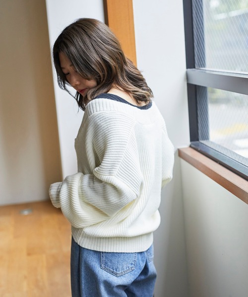 WEGO（ウィゴー）の「WEGO/【WEB限定】ショートリブボリューム袖カーディガン（カーディガン/ボレロ・レディース・アイボリー/ブラック/ベージュ/パープル/ピンク/マスタード/ホワイト/グリーン系その他・FREE）」の15枚目の写真