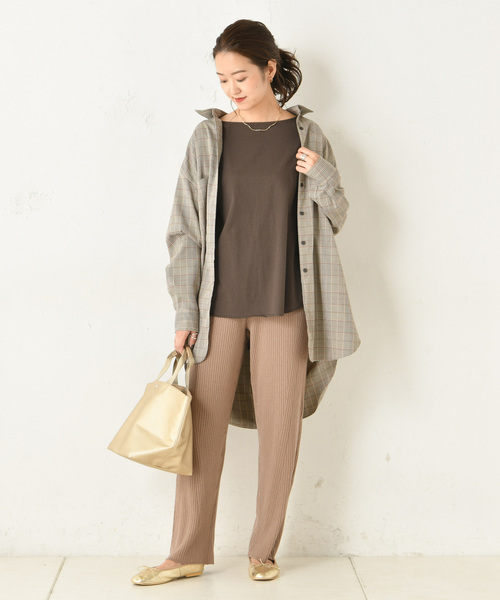 DouDou（ドゥドゥ）の「ニットパンツ（その他パンツ・レディース・ブラック/アイボリー/モカ・FREE）」の6枚目の写真