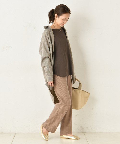 DouDou（ドゥドゥ）の「ニットパンツ（その他パンツ・レディース・ブラック/アイボリー/モカ・FREE）」の8枚目の写真