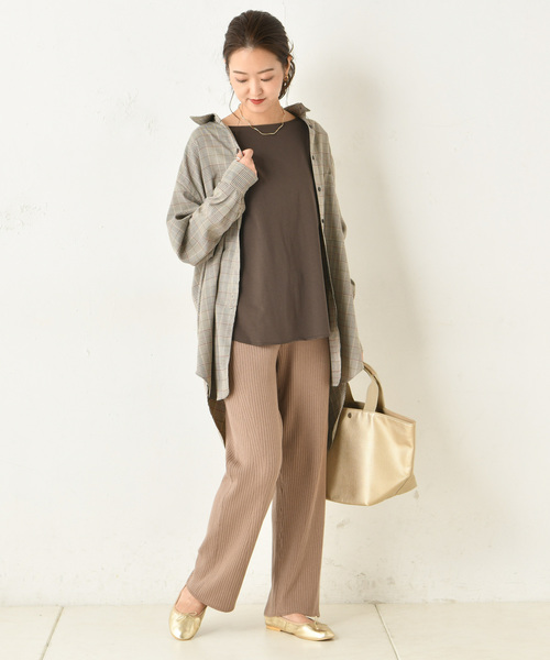 DouDou（ドゥドゥ）の「ニットパンツ（その他パンツ・レディース・ブラック/アイボリー/モカ・FREE）」の9枚目の写真