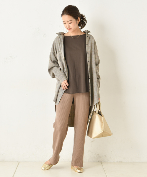 DouDou（ドゥドゥ）の「ニットパンツ（その他パンツ・レディース・ブラック/アイボリー/モカ・FREE）」の10枚目の写真