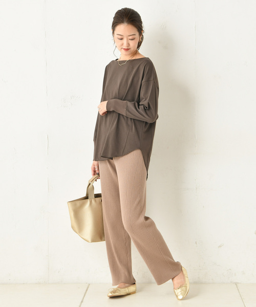 DouDou（ドゥドゥ）の「ニットパンツ（その他パンツ・レディース・ブラック/アイボリー/モカ・FREE）」の19枚目の写真