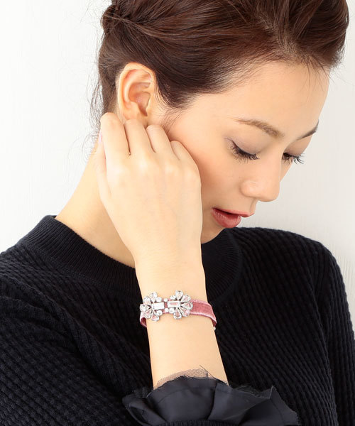 rada（ラダ）の「rada / ビジュー ベロア ブレスレット（ブレスレット  