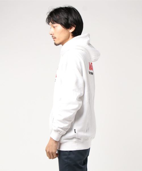 VANS(バンズ)の「VANS-KANA VANS PULL OVER HOODIE(パーカー・メンズ・ホワイト/ブラック・M/L)」の5枚目の写真