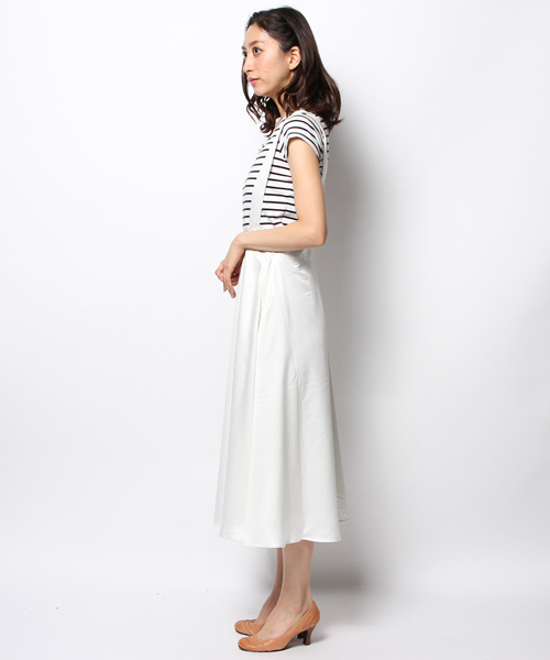 Kastane（カスタネ）の「【Kastane】サスペンダー付きスカート（スカート・レディース・ネイビー/オフホワイト/ライトグレー・FREE）」の5枚目の写真