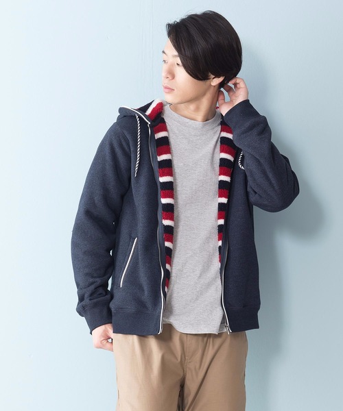 Blue Standard (ブルースタンダード)の「【BLUE STANDARD】裏ボアZIPパーカー モコモコ(パーカー・メンズ・ブラック/その他1/その他2/エメラルド/ネイビー/その他3/杢グレー/グレー系その他/ブラック系その他/ワイン/レッド系その他/グリーン系その他/ブルー系その他・SMALL/MEDIUM/LARGE/X-LARGE)」の15枚目の写真
