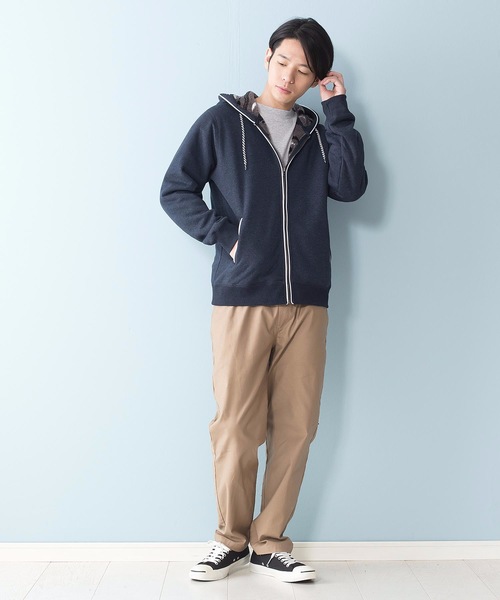 Blue Standard (ブルースタンダード)の「【BLUE STANDARD】裏ボアZIPパーカー モコモコ(パーカー・メンズ・ブラック/その他1/その他2/エメラルド/ネイビー/その他3/杢グレー/グレー系その他/ブラック系その他/ワイン/レッド系その他/グリーン系その他/ブルー系その他・SMALL/MEDIUM/LARGE/X-LARGE)」の18枚目の写真
