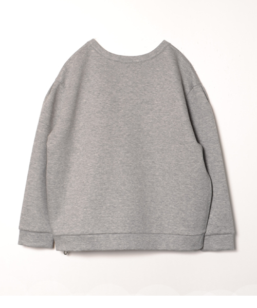 AMERICAN RAG CIE（アメリカンラグシー）の「ダンボールニットプルオーバー/208-AON-L142-CT102（Tシャツ/カットソー・レディース・ホワイト/トップグレー/ネイビー・FREE）」の4枚目の写真
