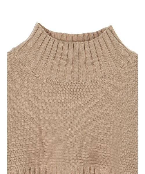 Green　Parks（グリーンパークス）の「切り替えリブニットプルオーバー＊（ニット/セーター・レディース・ブラック/ベージュ/パープル/ライトカーキ・FREE）」の9枚目の写真