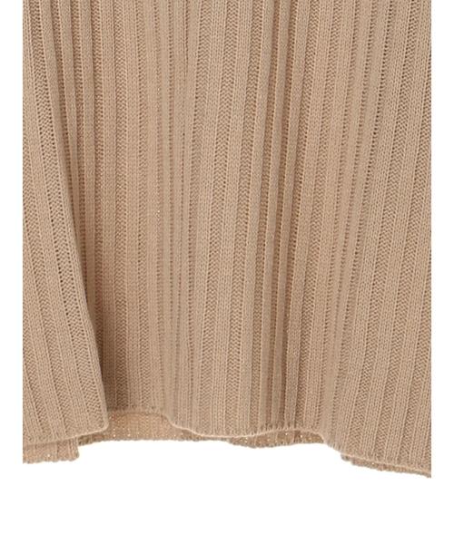 Green　Parks（グリーンパークス）の「切り替えリブニットプルオーバー＊（ニット/セーター・レディース・ブラック/ベージュ/パープル/ライトカーキ・FREE）」の11枚目の写真