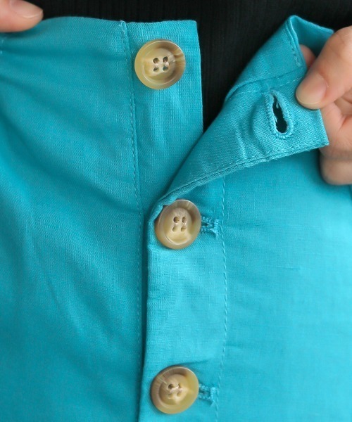 Bou Jeloud（ブージュルード）の「【WEB限定】麻混マリンワイドパンツ/リネンブレンドフロントボタンセンタープレスボトム（その他パンツ・レディース・ベージュ/ブラウン/ブルー・38）」の20枚目の写真