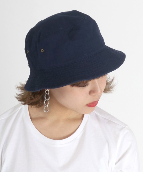 newhattan(ニューハッタン)の「NEWHATTAN(ニューハッタン) バケットハット/無地/迷彩 カモフラ(ハット・レディース・カーキ/ウッドランド/ホワイト/オリーブ/グレー系カモフラージュ/ベージュ/ラベンダー/ブラック/ネイビー/ブラウン/チャコールグレー/デザートカモ・M/L)」の9枚目の写真