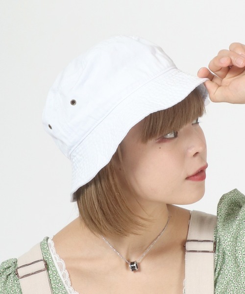 newhattan(ニューハッタン)の「NEWHATTAN(ニューハッタン) バケットハット/無地/迷彩 カモフラ(ハット・レディース・カーキ/ウッドランド/ホワイト/オリーブ/グレー系カモフラージュ/ベージュ/ラベンダー/ブラック/ネイビー/ブラウン/チャコールグレー/デザートカモ・M/L)」の3枚目の写真