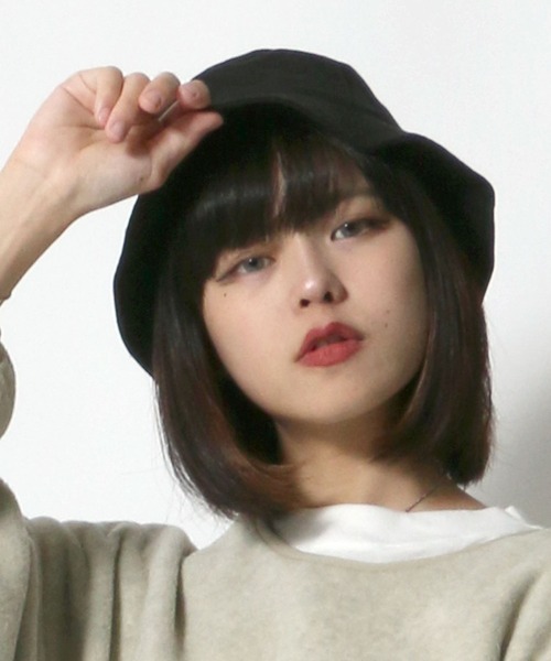 newhattan(ニューハッタン)の「NEWHATTAN(ニューハッタン) バケットハット/無地/迷彩 カモフラ(ハット・レディース・カーキ/ウッドランド/ホワイト/オリーブ/グレー系カモフラージュ/ベージュ/ラベンダー/ブラック/ネイビー/ブラウン/チャコールグレー/デザートカモ・M/L)」の4枚目の写真