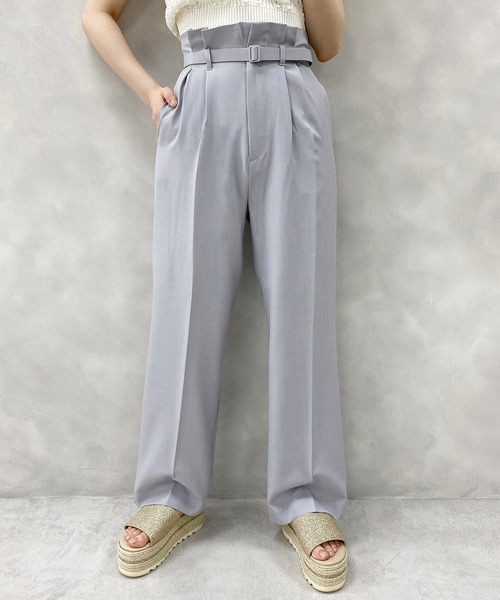 one after another NICE CLAUP（ワンアフターアナザーナイスクラップ）の「アソートストレートパンツ（スラックス・レディース・ブラック/パープル/オフホワイト/サックスブルー/アイボリー・FREE）」の4枚目の写真