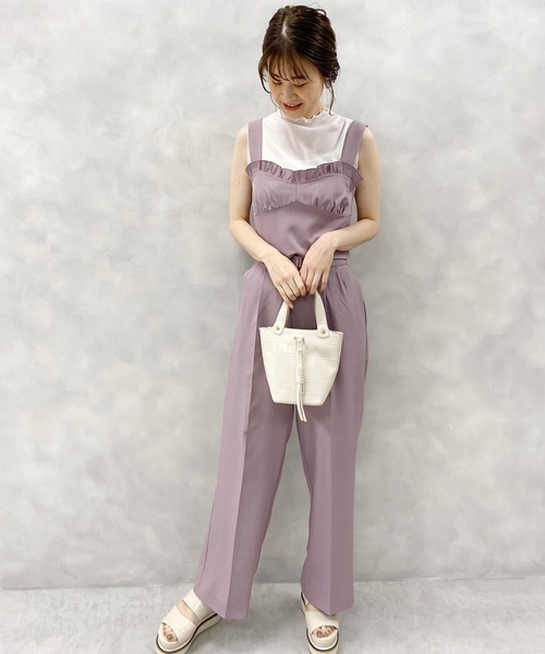 one after another NICE CLAUP（ワンアフターアナザーナイスクラップ）の「アソートストレートパンツ（スラックス・レディース・ブラック/パープル/オフホワイト/サックスブルー/アイボリー・FREE）」の8枚目の写真