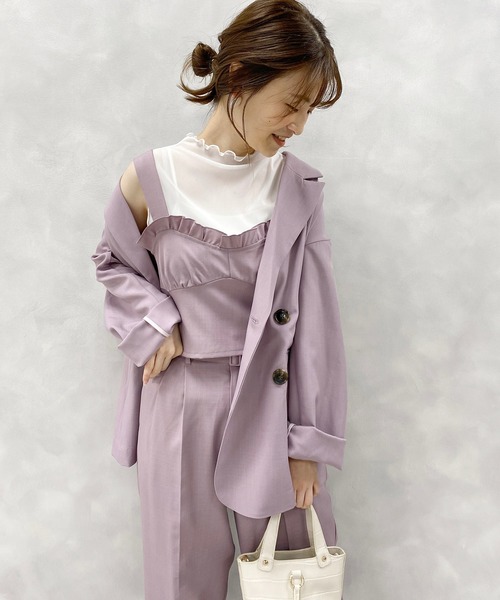 one after another NICE CLAUP（ワンアフターアナザーナイスクラップ）の「アソートストレートパンツ（スラックス・レディース・ブラック/パープル/オフホワイト/サックスブルー/アイボリー・FREE）」の12枚目の写真