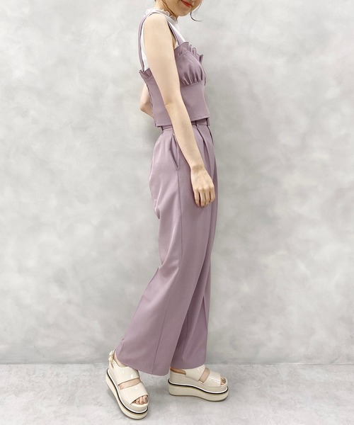 one after another NICE CLAUP（ワンアフターアナザーナイスクラップ）の「アソートストレートパンツ（スラックス・レディース・ブラック/パープル/オフホワイト/サックスブルー/アイボリー・FREE）」の9枚目の写真