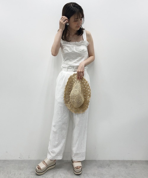 one after another NICE CLAUP（ワンアフターアナザーナイスクラップ）の「アソートストレートパンツ（スラックス・レディース・ブラック/パープル/オフホワイト/サックスブルー/アイボリー・FREE）」の14枚目の写真