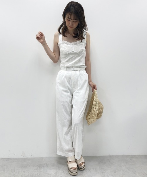 one after another NICE CLAUP（ワンアフターアナザーナイスクラップ）の「アソートストレートパンツ（スラックス・レディース・ブラック/パープル/オフホワイト/サックスブルー/アイボリー・FREE）」の15枚目の写真