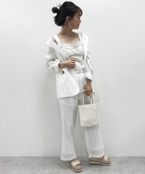 one after another NICE CLAUP（ワンアフターアナザーナイスクラップ）の「アソートストレートパンツ（スラックス・レディース・ブラック/パープル/オフホワイト/サックスブルー/アイボリー・FREE）」の17枚目の写真