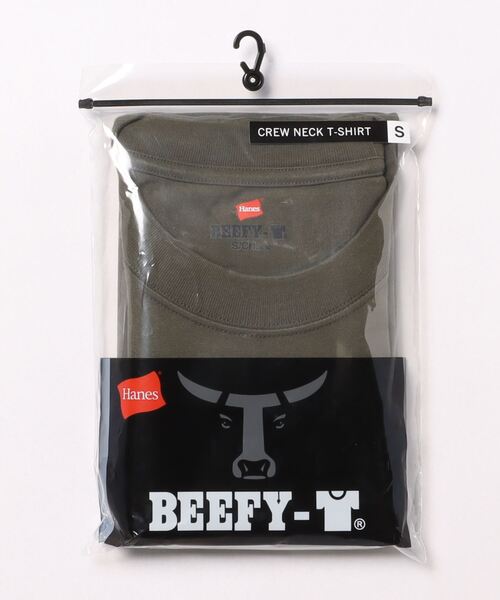 HANES(ヘインズ)の「【HANES】「BEEFY-T」 無地クルーネックTシャツ(Tシャツ/カットソー・メンズ・ホワイト/グレー/ブラック/ベージュ/ネイビー/オリーブ・S/XL/L/M)」の6枚目の写真