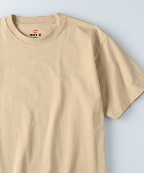 HANES(ヘインズ)の「【HANES】「BEEFY-T」 無地クルーネックTシャツ(Tシャツ/カットソー・メンズ・ホワイト/グレー/ブラック/ベージュ/ネイビー/オリーブ・S/XL/L/M)」の5枚目の写真