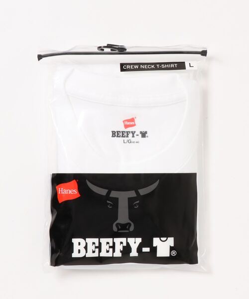 HANES(ヘインズ)の「【HANES】「BEEFY-T」 無地クルーネックTシャツ(Tシャツ/カットソー・メンズ・ホワイト/グレー/ブラック/ベージュ/ネイビー/オリーブ・S/XL/L/M)」の20枚目の写真